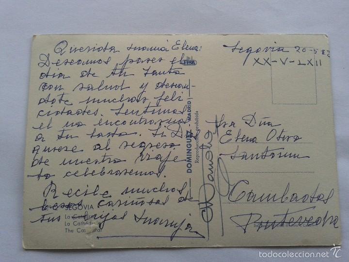 Postales: POSTAL -- SEGOVIA - LA CATEDRAL -- USADA -- - Foto 2