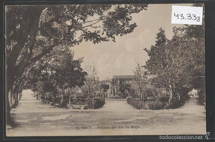 Postales: AVILA -14 - PASEOS DEL DOS DE MAYO - (43,338)
