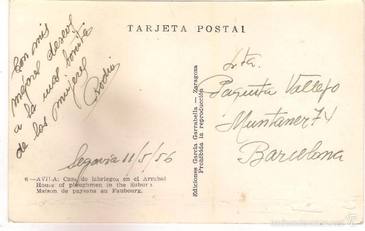 Postales: POSTAL DE &Aacute;VILA ,CASA DE LABRIEGOS EN EL ARRABAL . - Foto 2