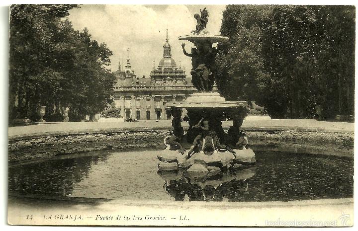 Postales: POSTA DE LA GRANJA DE SAN ILDEFONSO (FUENTE DE LAS TRES GRACIAS)