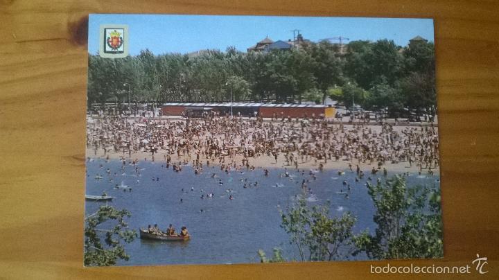 Postales: POSTAL DE LA PLAYA Y RIO PISUERGA DE VALLADOLID - SIN USAR