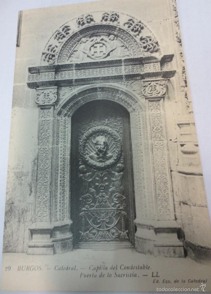 Postales: TARJETA POSTAL  BURGOS  CATEDRAL CAPILLA DEL CONDESTABLE PUERTA DE LA SACRISTIA