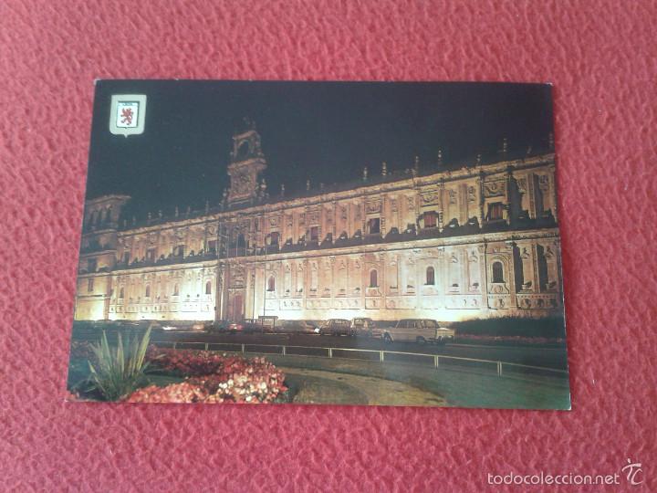 Postales: POSTAL POSTCARD LEON HOSTAL DE SAN MARCOS VISTA NOCTURNA FISA ESCUDO DE ORO VER FOTO/S Y DESCRIPCION