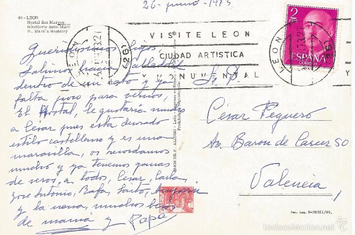 Postales: == C674 - POSTAL - HOSTAL DE SAN MARCOS - LEON - Foto 2