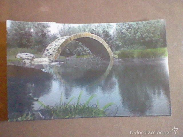 Postales: RESTOS PUENTE ROMANO SOBRE CANAL BENAVENTE GRAFICAS MA&Ntilde;ANES CIRCULADA COLOREADA