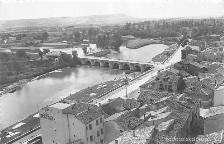 Postales: PALENCIA.- PUENTE MAYOR SOBRE EL R&Iacute;O CARI&Oacute;N