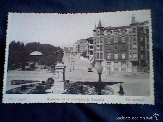 Postales: avenida condesa sagasta  leon ed arribas n&ordm; 103 animada escrita