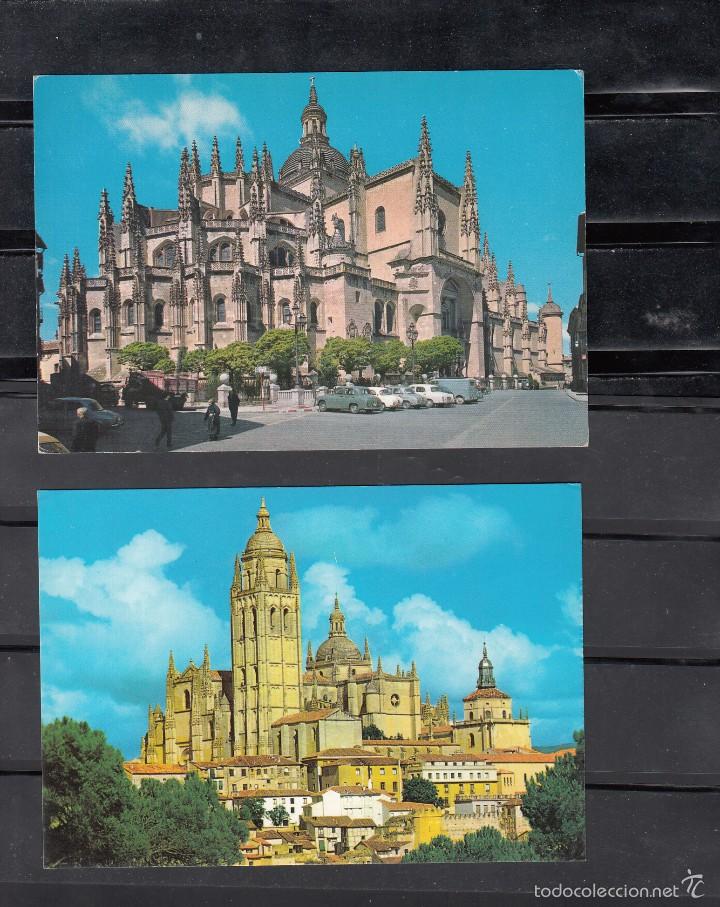 Postales: SEGOVIA. DOS POSTALES DIVERSAS DE LA CATEDRAL - Foto 1