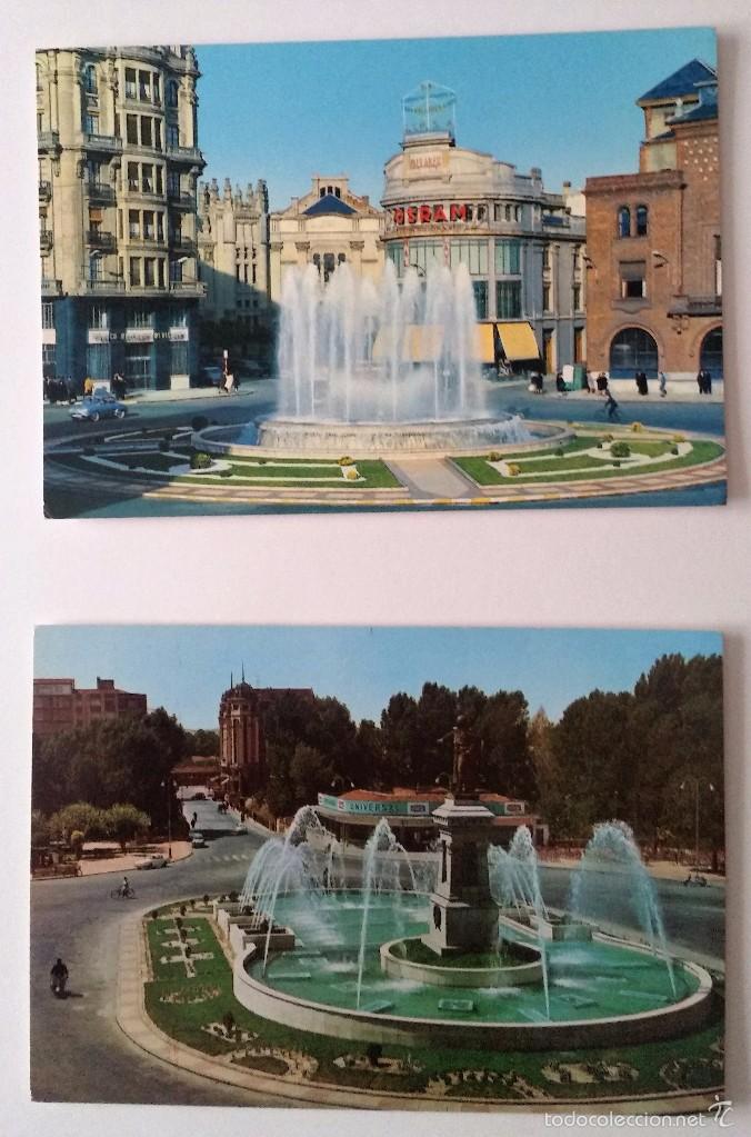 Postales: ANTIGUAS POSTALES DE LEON SIN CIRCULAR. A&Ntilde;OS 60. CON ANOTACIONES AL DORSO.