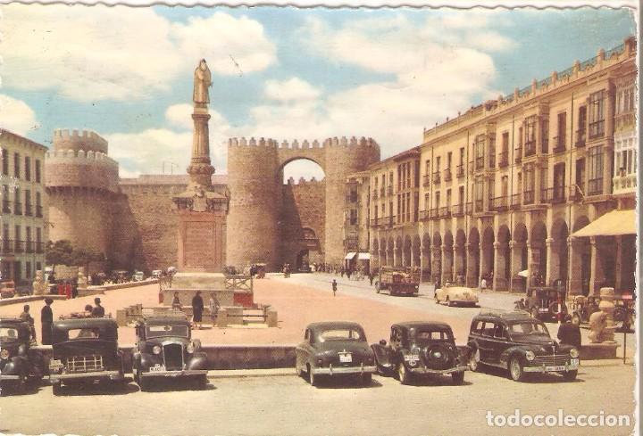 Postales: AVILA, PLAZA DE SANTA TERESA, GARCIA GARRABELLA, CIRCULADA CON SU SELLO