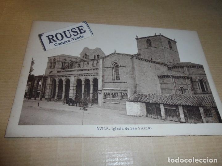 Postales: AVILA - IGLESIA DE SAN VICENTE - CLIXE L. ROISIN 14X9 CM.