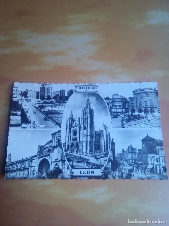 Postales: Postal recuerdo de le&oacute;n de ediciones arribas - Foto 1