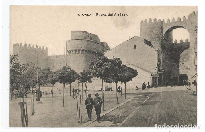 Postales: AVILA .- PUERTA DEL ALCAZAR .- N&ordm; 6 FOTO LACOSTE