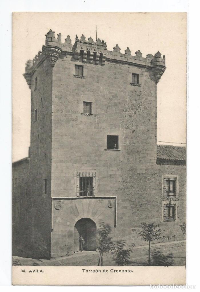 Postales: AVILA .- TORRE&Oacute;N DE CRECENTE .- N&ordm; 34 FOTO LACOSTE