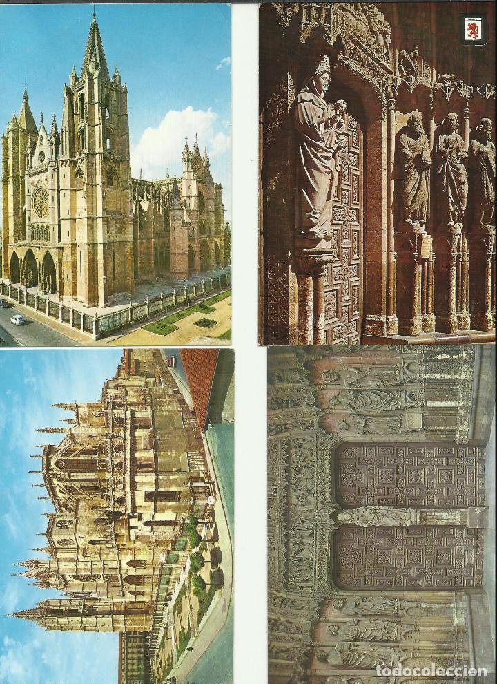 Postales: CUATRO POSTALES ANTIGUAS DE LEON  NUEVAS