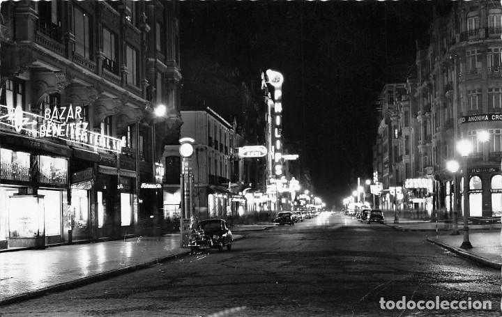 Postales: LE&Oacute;N.- AVENIDA ORDO&Ntilde;O. EFECTO NOCTURNO