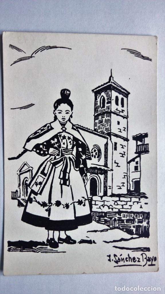 Postkarten: POSTAL CANDELARIO - DIBUJO CON TRAJE TIPICO DE J. SANCHEZ BAYO, EDICIONES ARTISTICAS MEM