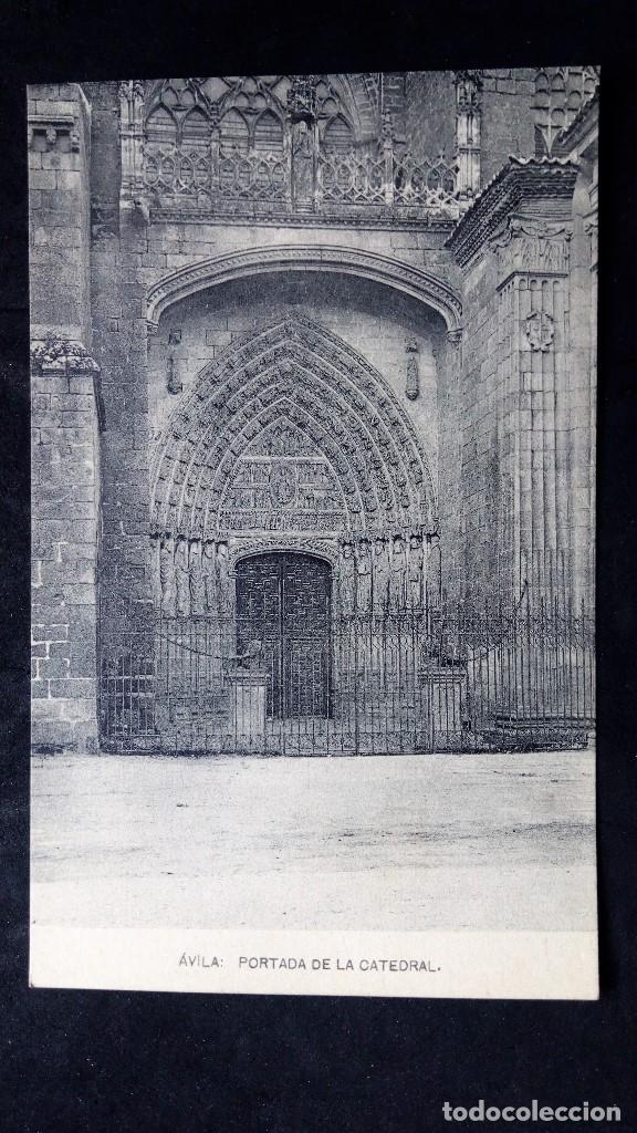 Postales: POSTAL AVILA - PORTADA DE LA CATEDRAL , FOTOTIPIA HAUSER Y MENET