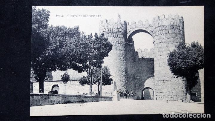 Postales: POSTAL AVILA - PUERTA DE SAN VICENTE , FOTOTIPIA HAUSER Y MENET