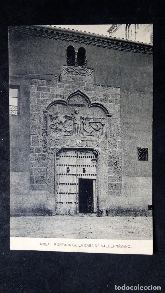 Postales: POSTAL AVILA - PORTADA DE LA CASA DE VALDERRABANO , FOTOTIPIA HAUSER Y MENET