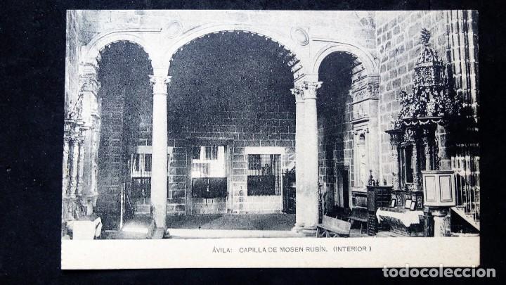 Postales: POSTAL AVILA - CAPILLA DE MOSEN RIBIN, INTERIOR, FOTOTIPIA HAUSER Y MENET