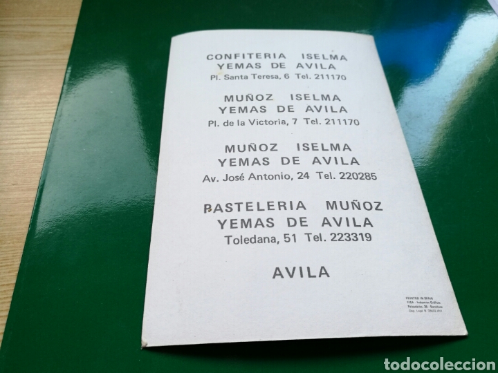 Postales: Postal de las confiter&iacute;as Iselma, de &Aacute;vila - Foto 1