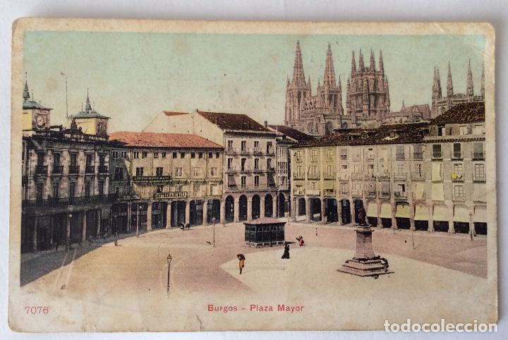 Postcards: POSTAL COLOREADA. PLAZA MAYOR. BURGOS.