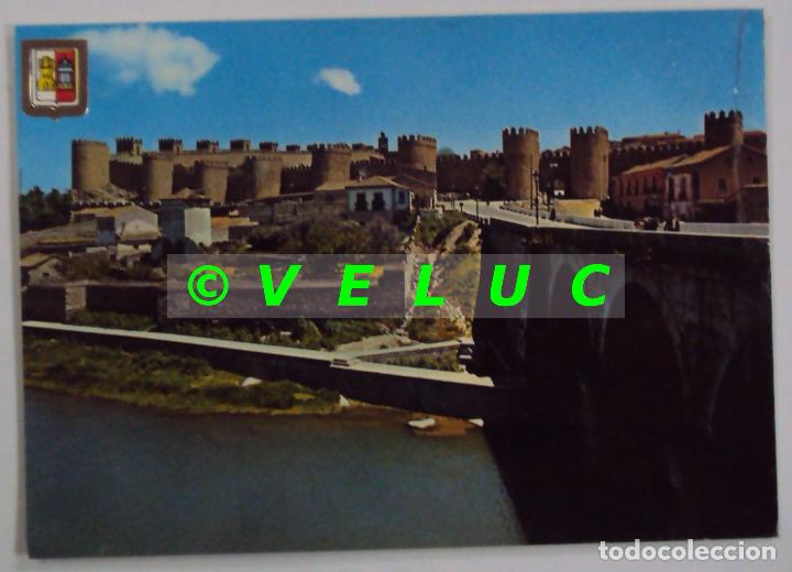 Postales: AVILA: RIO ADAJA Y MURALLAS. ESCUDO DE ORO N&ordm; 10. ED. FISA 1963. SIN CIRCULAR