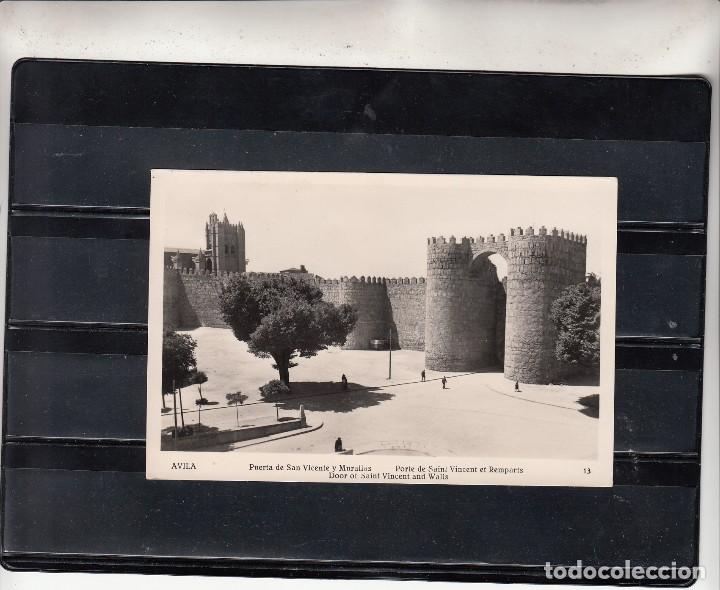 Postales: AVILA. PUERTA DE SAN VICENTE Y MURALLAS