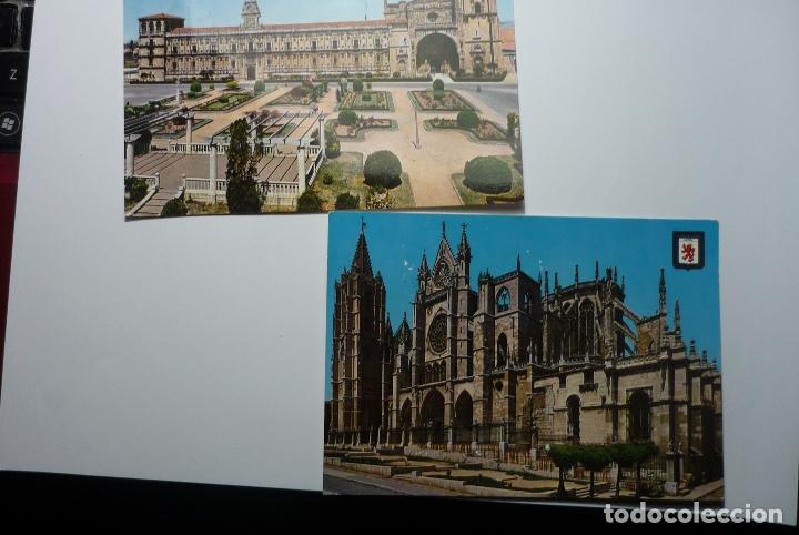 Postales: LOTE POSTALES LEON .-CIRCULADAS---CATEDRAL-S.MARCOS CM