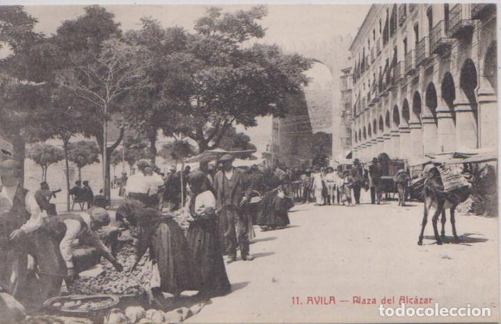 ÁVILA - PLAZA DEL ALCAZAR - FOTOTIPIA CASTAÑEIRA Y ALVAREZ - MADRID (Postales - España - Castilla y León Antigua (hasta 1939))