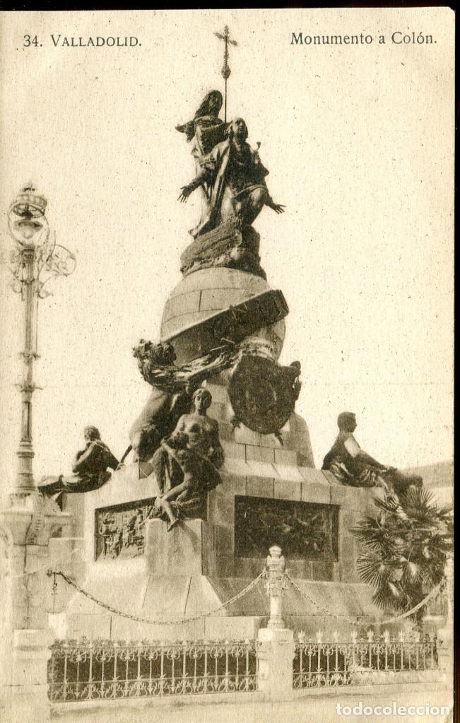 Postales: Valladolid - Monumento a Col&oacute;n 34  H A E - Foto 1