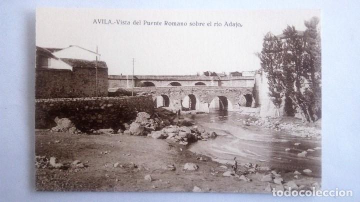 Postales: POSTAL AVILA - VISTA DEL PUENTE ROMANO SOBRE EL RIO ADAJO
