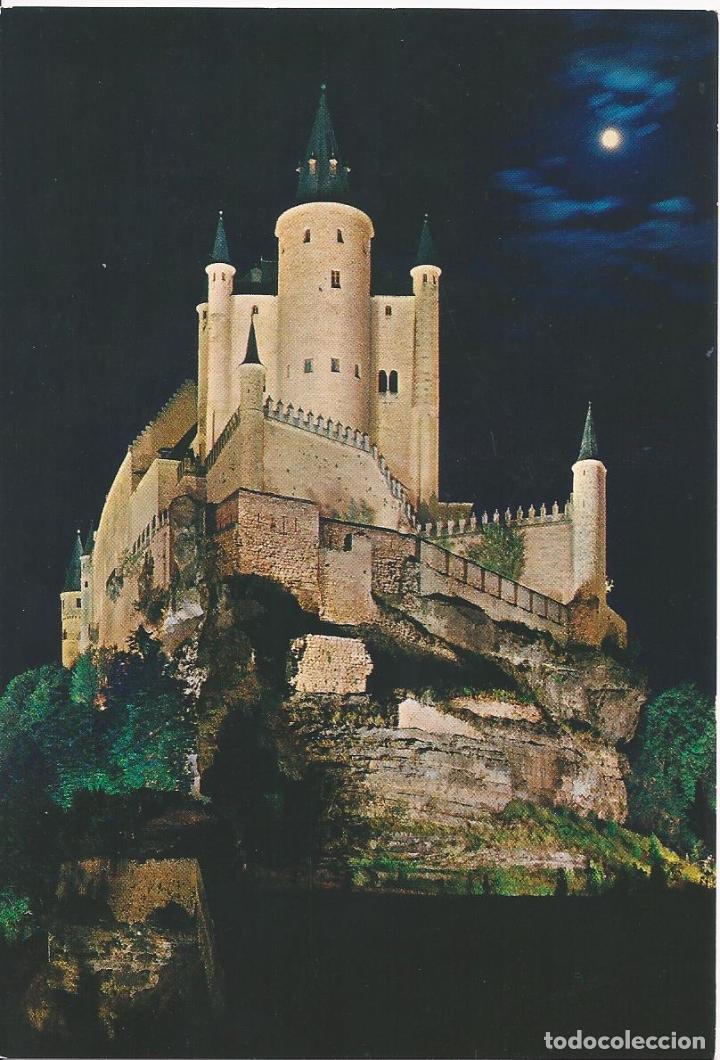 Postales: Postal : Alcazar de Segovia vista nocturna