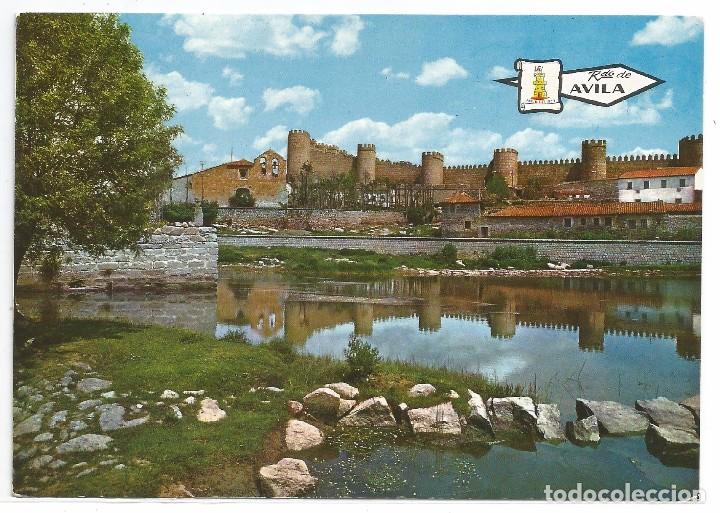 Postales: AVILA .- RIO ADAJA Y MURALLAS .- EDICIONES PERGAMINO N&ordm; 4015