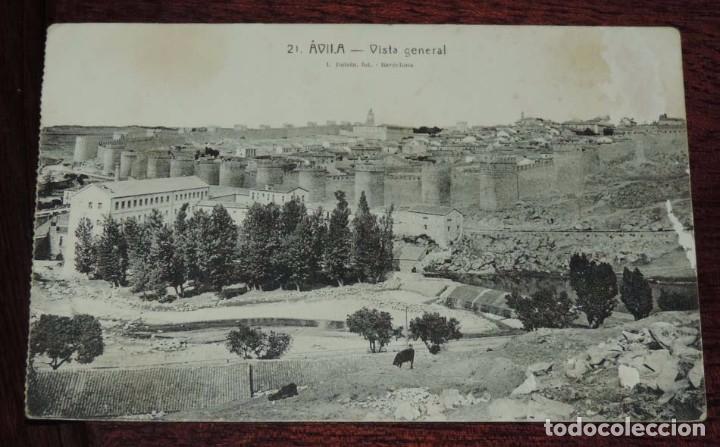 Postales: AVILA, VISTA GENERAL, ROISIN 21, SIN CIRCULAR, ALGUN DESPERFECTO POR HUMEDAD.