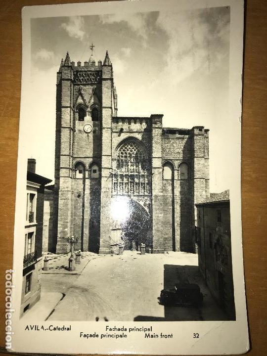 Postales: ANTIGUA POSTAL AVILA FACHADA PRINCIPAL CATEDRAL N&Uacute;M 32