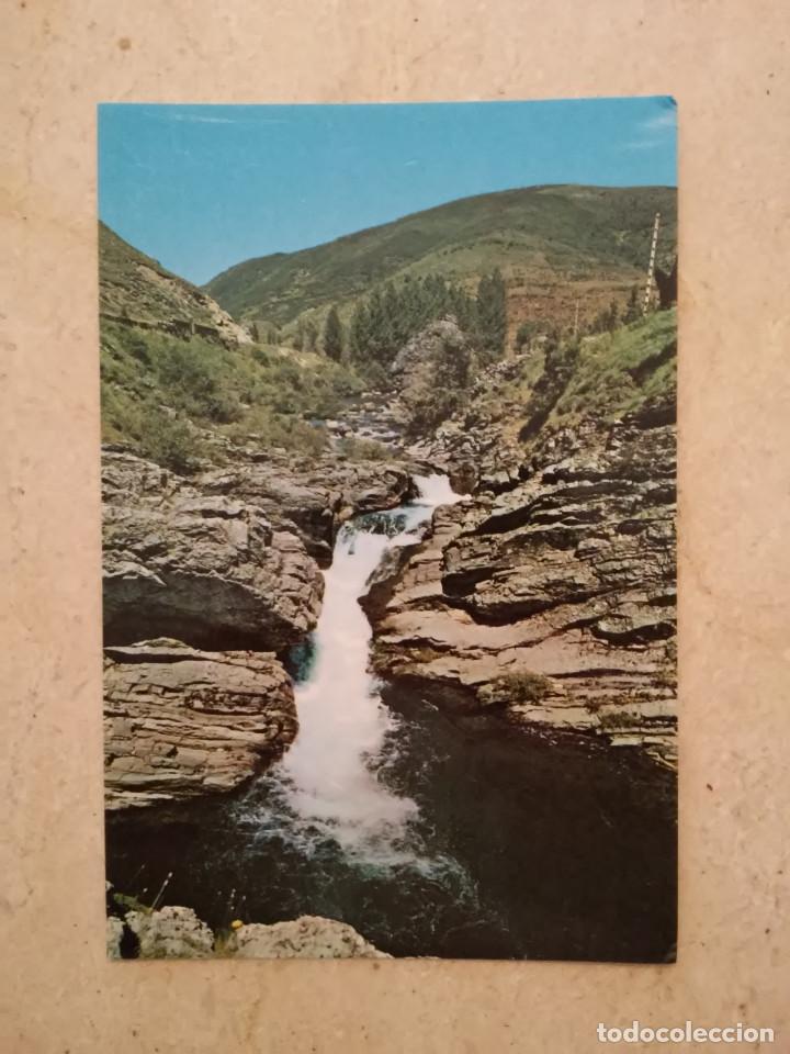 Postales: ANTIGUA POSTAL -10*15- LOS PONTEDOS LEON CASCADA - CAJON - A&Ntilde;O 1983