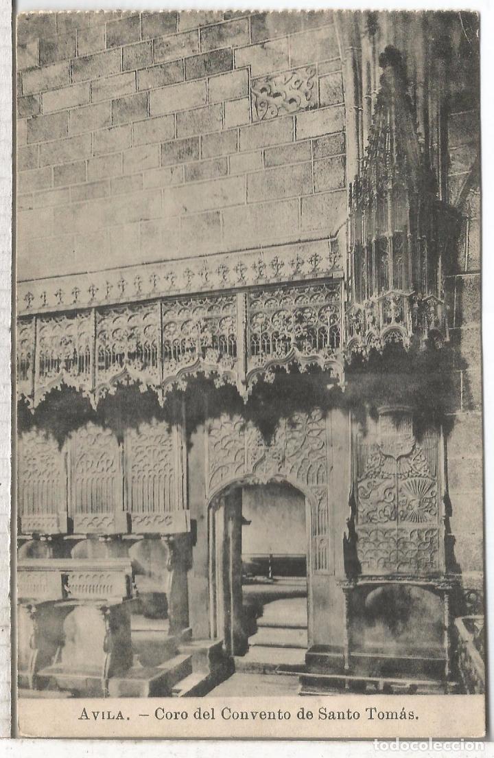Postales: AVILA SANTO TOMAS ESCRITA SELLO ALFONSO XIII
