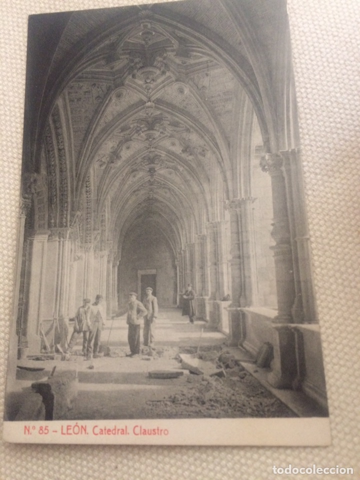 Postales: Antigua postal Le&oacute;n catedral claustro 85 - Foto 1