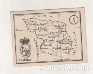 Postales: Cromito de 6,50 x 5 cm plano o mapa de Zamora.
