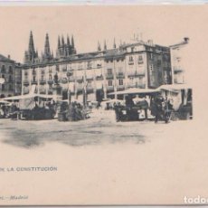 Postales: BURGOS - PLAZA DE LA CONSTITUCIÓN - HAUSER Y MENET - MADRID - N°198. Lote 97342583