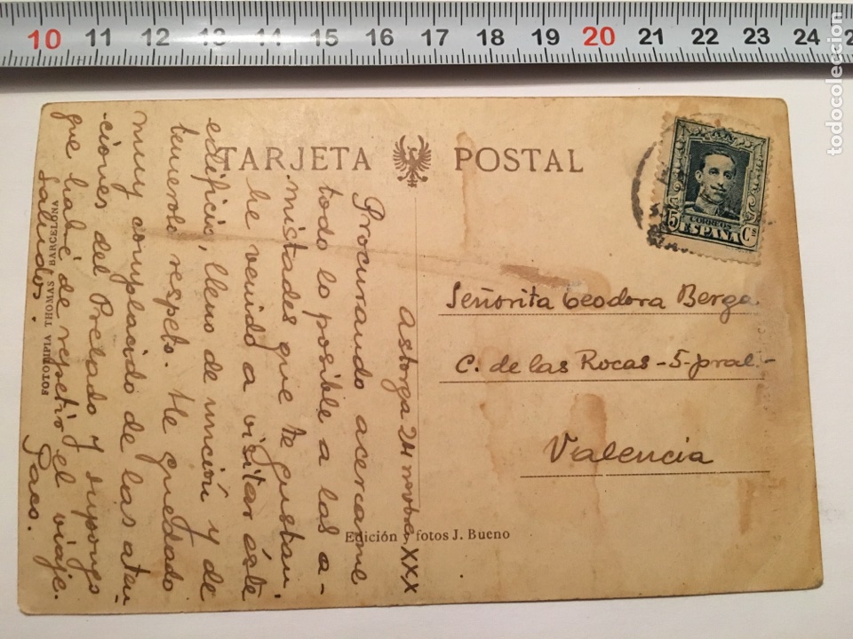 Postales: Postal. ASTORGA (Le&oacute;n). H 1930 - Foto 2