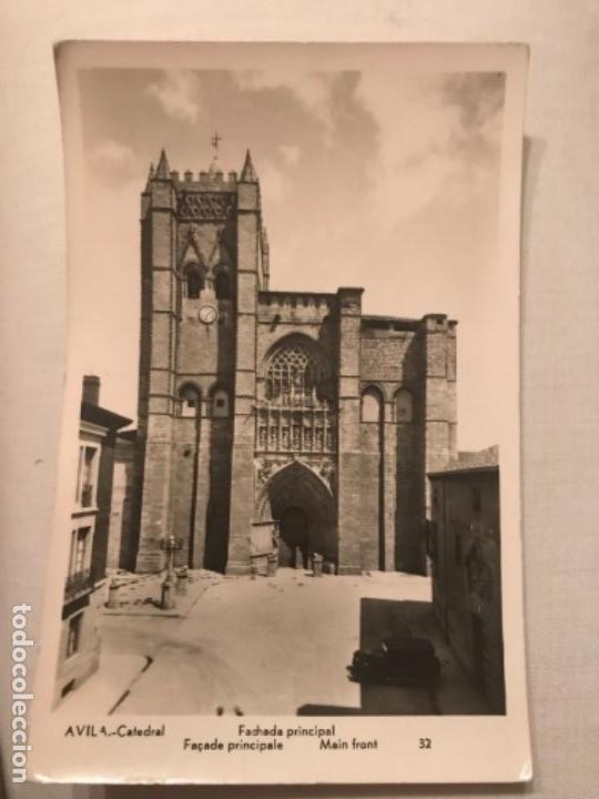 Postales: ANTIGUA POSTAL AVILA CATEDRAL FACHADA PRINCIPAL 32 MANIPEL