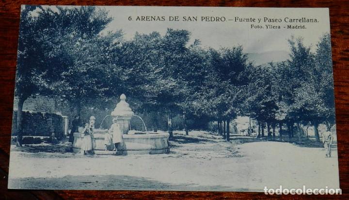 Postales: POSTAL DE ARENAS DE SAN PEDRO, AVILA, FUENTE Y PASEO CARRELLANA, N.6. FOTO YLLERA, PLATON PEREZ FERR