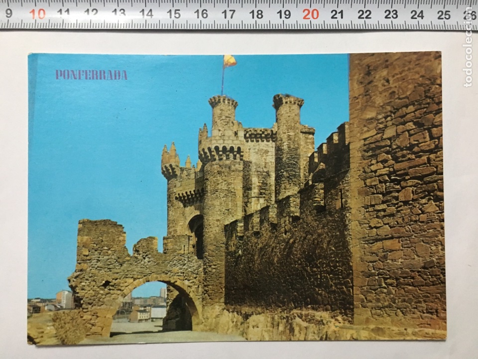 Postales: Postal. 928. PONFERRADA(LEON). Castillo templario. Ed. PAR&Iacute;S. H. 1960