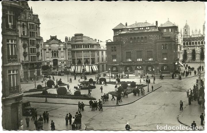 Postales: POSTAL DE LEON PLAZA DE SANTO DOMIGO. NO ESCRITA. EDICIONES ARRIBAS, NUM. 30