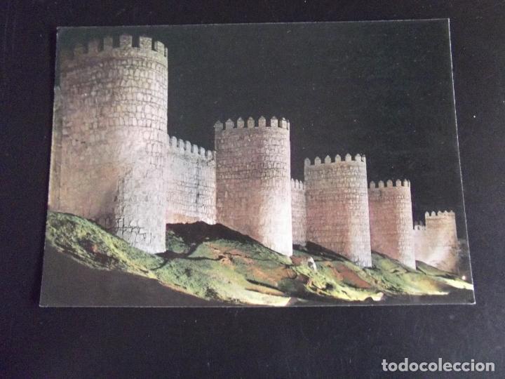 Postales: AVILA-V44-NO ESCRITA-ASPECTO NOCTURNO DE LAS MURALLAS-N&ordm;32
