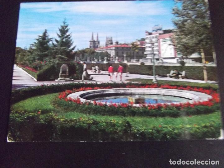 Postales: BURGOS-V44-CIRCULADA-N&ordm;53-PASEO DE LA QUINTA-JARDINES