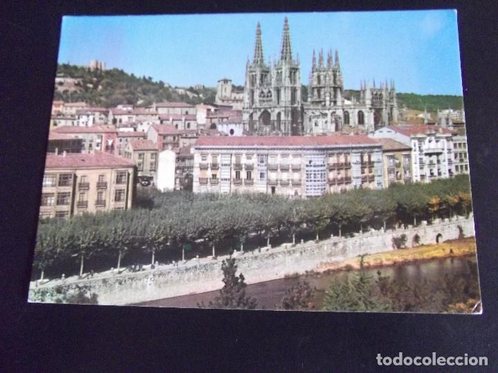 Postales: BURGOS-V44-CIRCULADA-N&ordm;2016-PASEO DE LA ISLA Y CATEDRAL